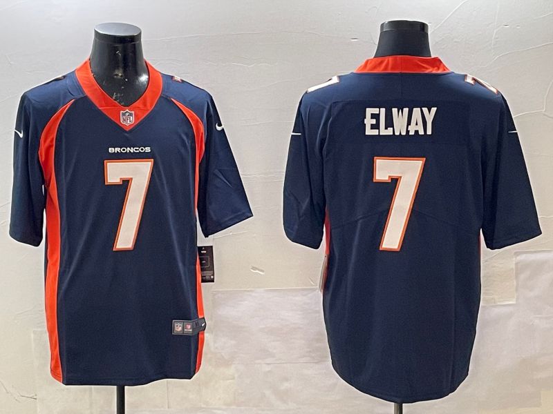 Men Denver Broncos #7 Elway Blue Second generation 2025Nike Limited NFL Jersey style 1